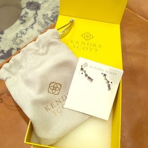 Kendra Scott Silver & Lilac Ear Climbers - New